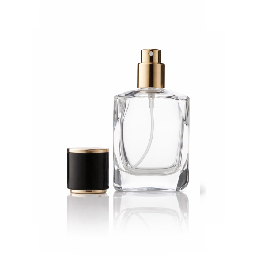 35ml Minimalistic Black & Gold Cap Bottle